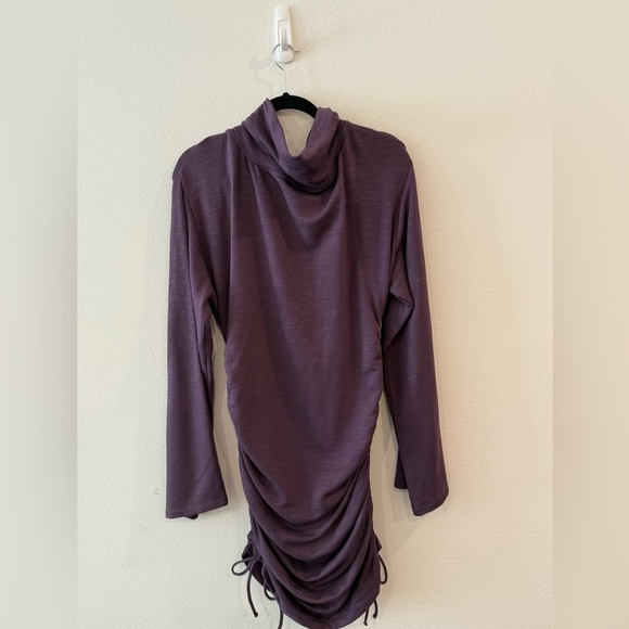 SOLD - Anthropologie Deep Purple Cowl Neck Sweater Dress - Picture 6 of 6